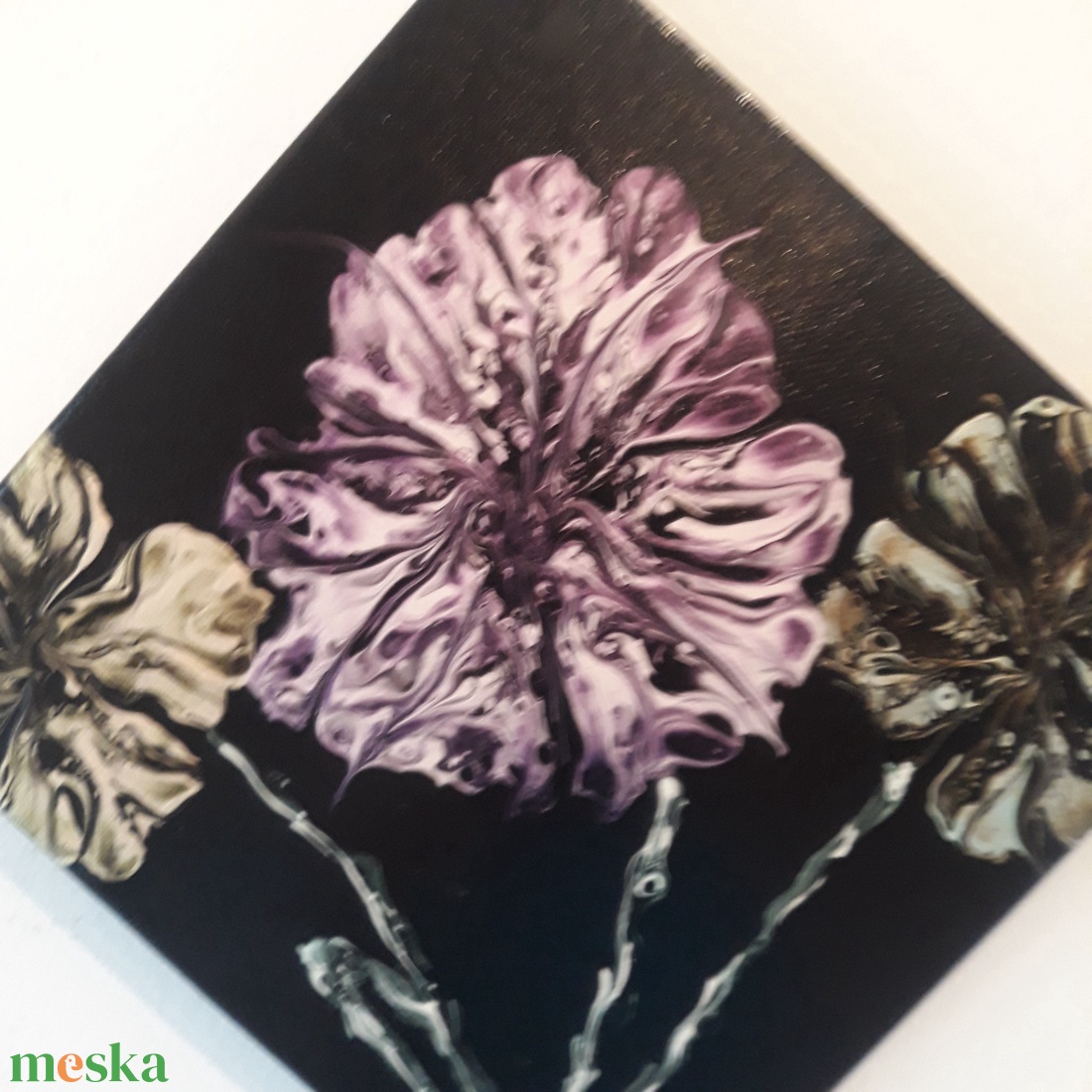 Gyöngyház virágok - művészet - festmény - akril - Meska.hu Gyöngyház virágok - művészet - festmény - akril - Meska.hu