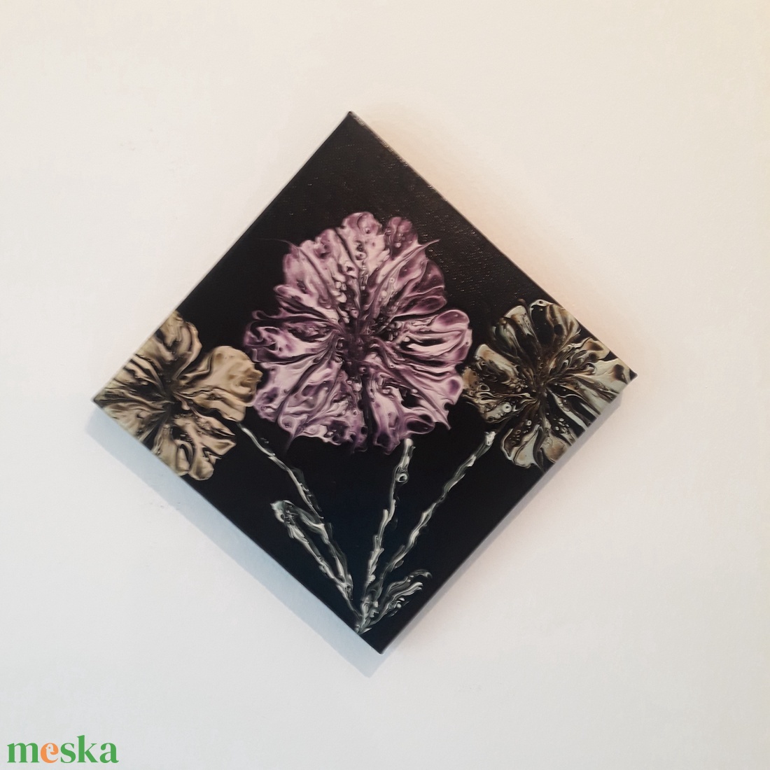 Gyöngyház virágok - művészet - festmény - akril - Meska.hu Gyöngyház virágok - művészet - festmény - akril - Meska.hu