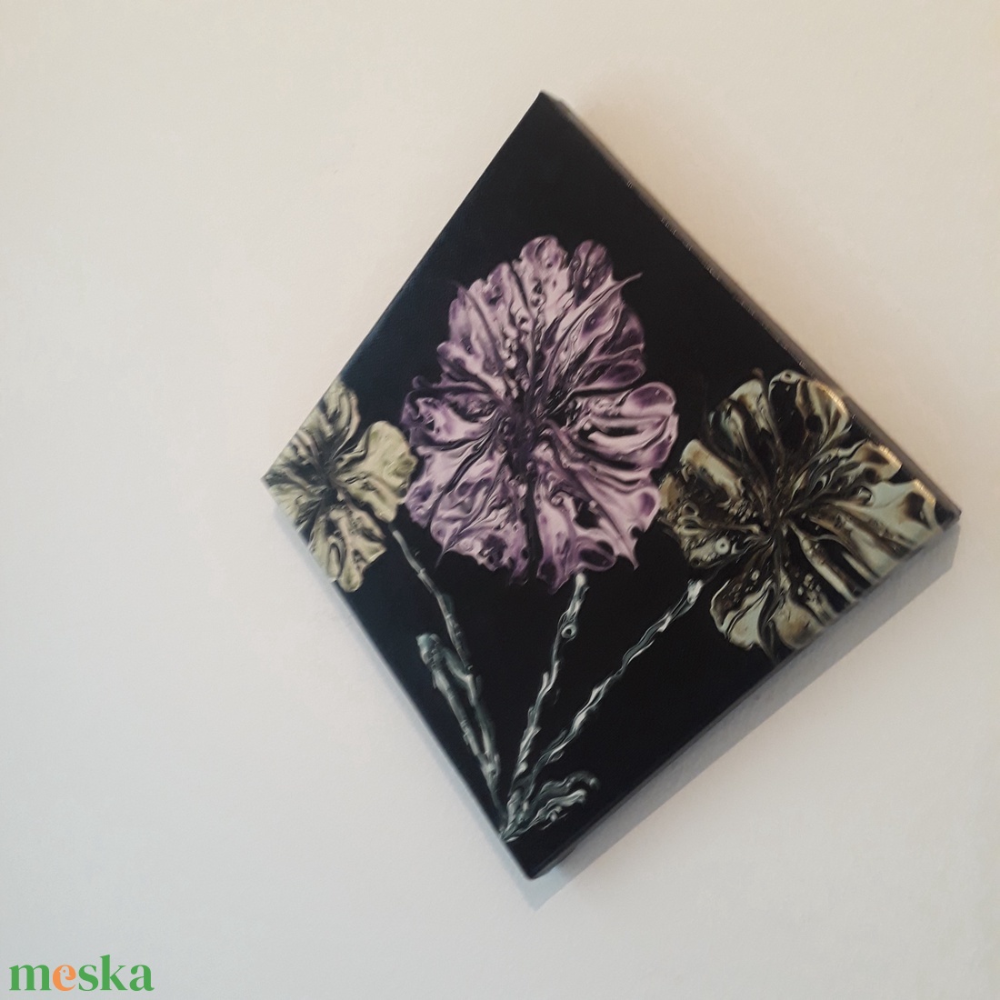 Gyöngyház virágok - művészet - festmény - akril - Meska.hu Gyöngyház virágok - művészet - festmény - akril - Meska.hu