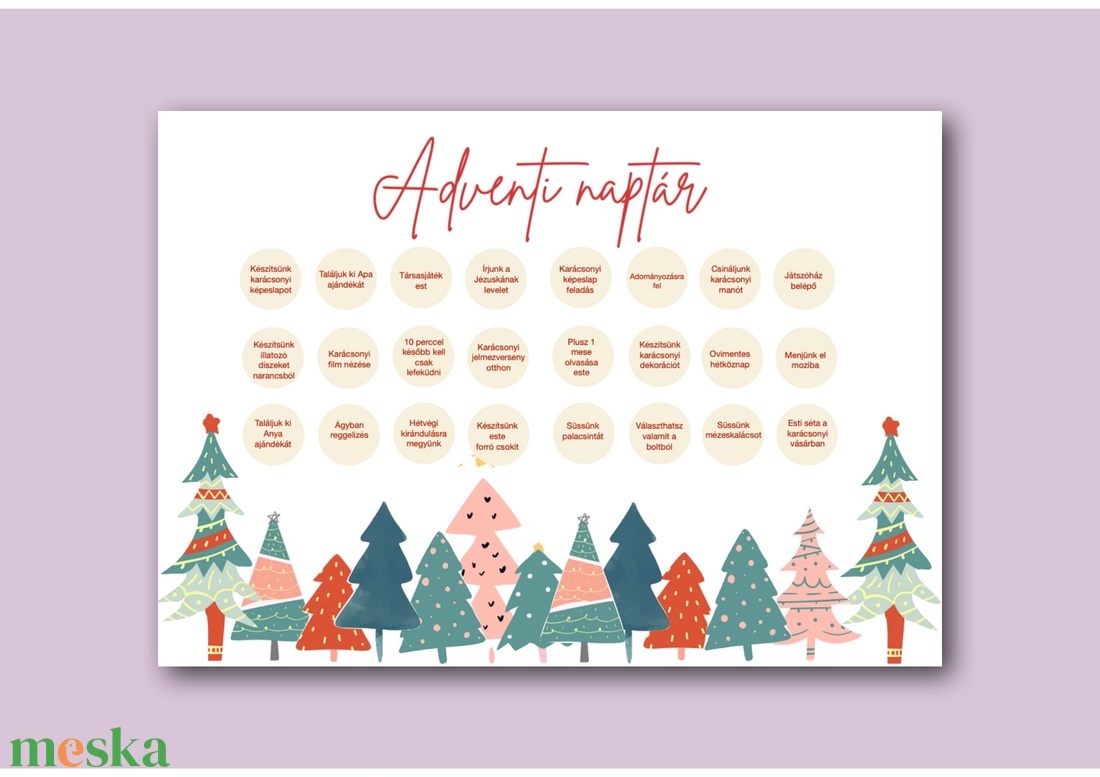 Adventi naptár kaparós poszter - A4 - otthon & életmód - papír, írószer - ajándékozás kellékei - ajándék sorsjegy - Meska.hu Adventi naptár kaparós poszter - A4 - otthon & életmód - papír, írószer - ajándékozás kellékei - ajándék sorsjegy - Meska.hu