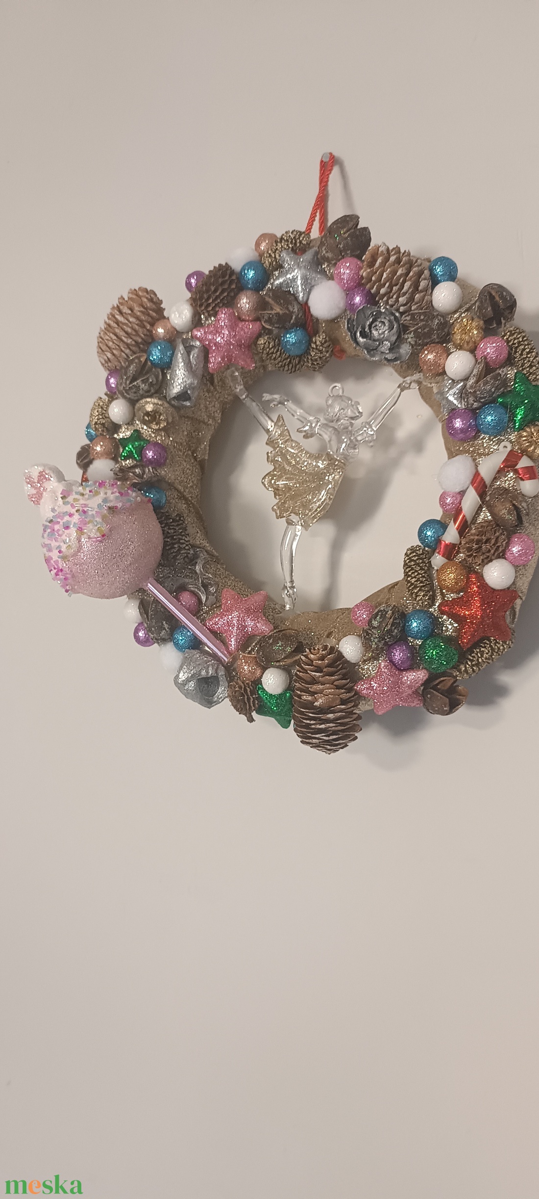 Balerina ajtódísz  - karácsony - karácsonyi lakásdekoráció - karácsonyi ajtódíszek - Meska.hu