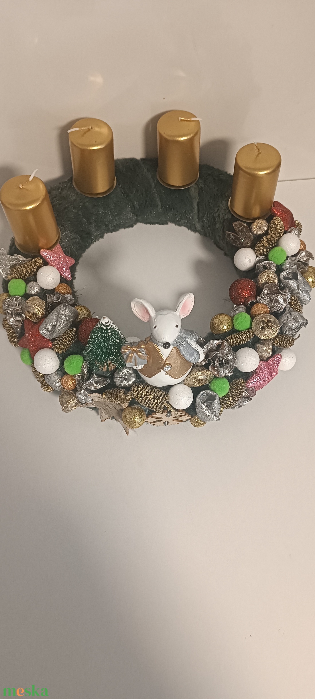 Adventi koszorú  - karácsony - adventi díszek - adventi koszorú - Meska.hu