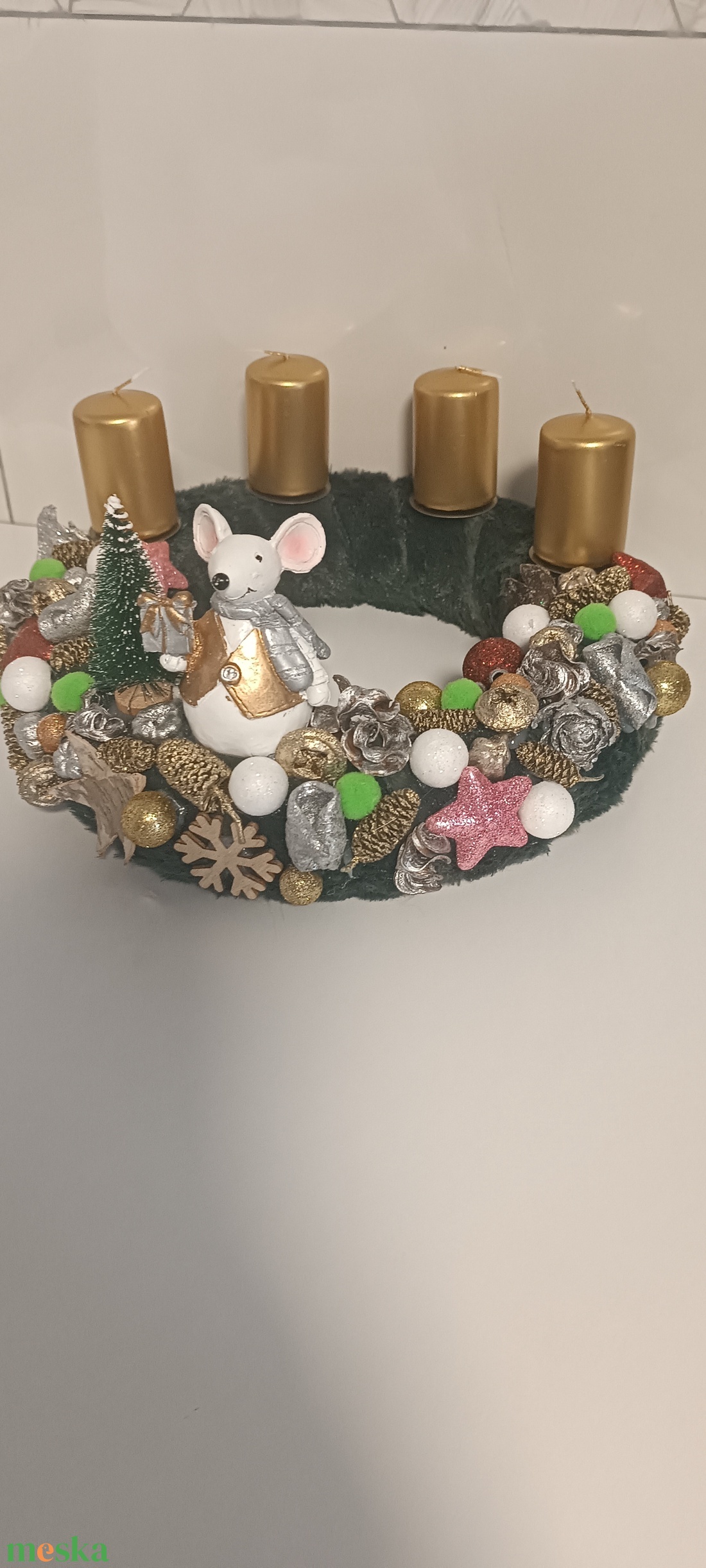 Adventi koszorú  - karácsony - adventi díszek - adventi koszorú - Meska.hu