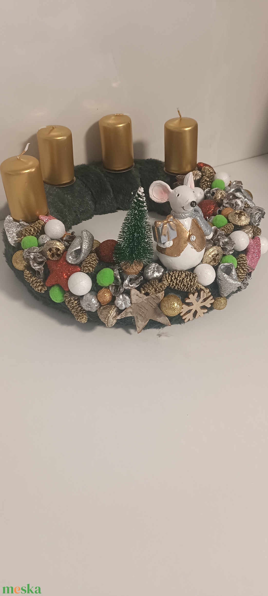 Adventi koszorú  - karácsony - adventi díszek - adventi koszorú - Meska.hu
