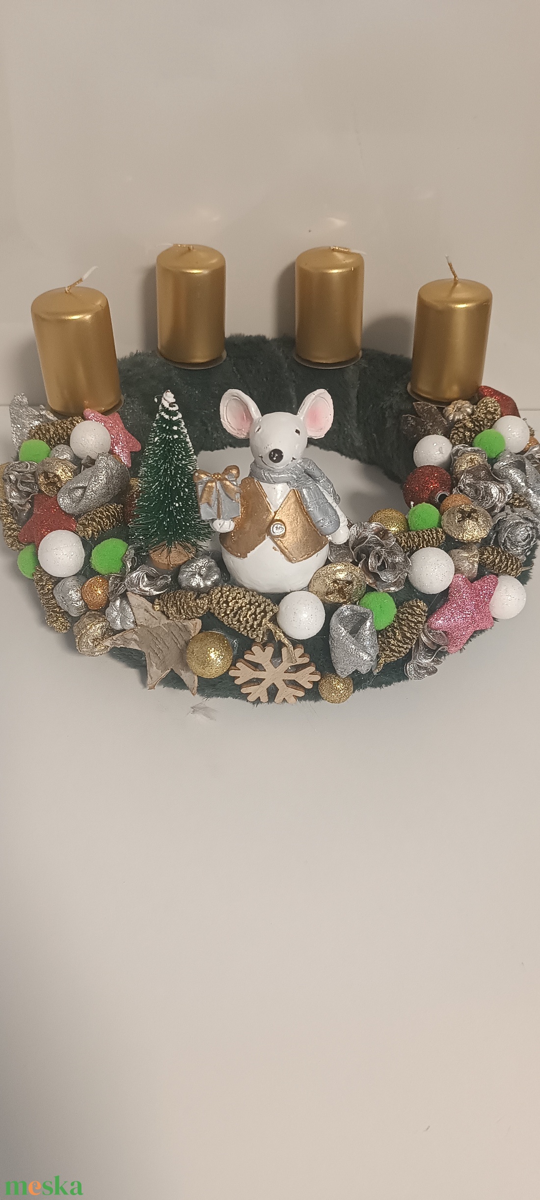 Adventi koszorú  - karácsony - adventi díszek - adventi koszorú - Meska.hu