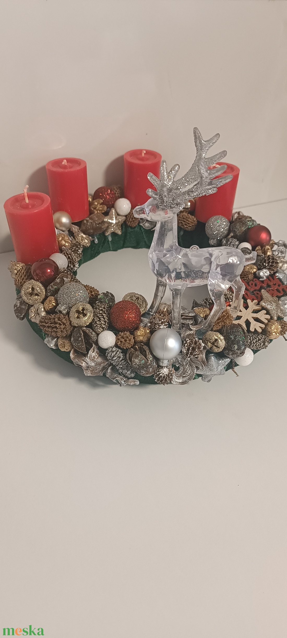 Adventi koszorú  - karácsony - adventi díszek - adventi koszorú - Meska.hu