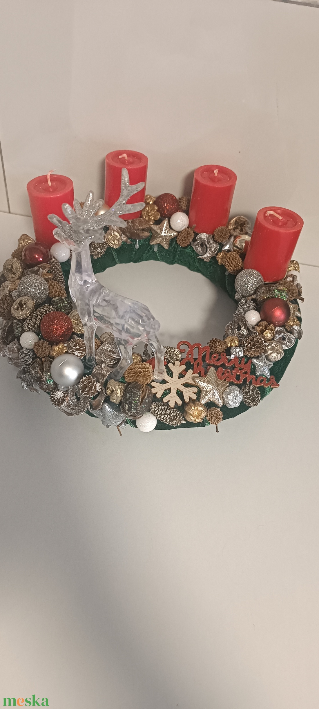 Adventi koszorú  - karácsony - adventi díszek - adventi koszorú - Meska.hu