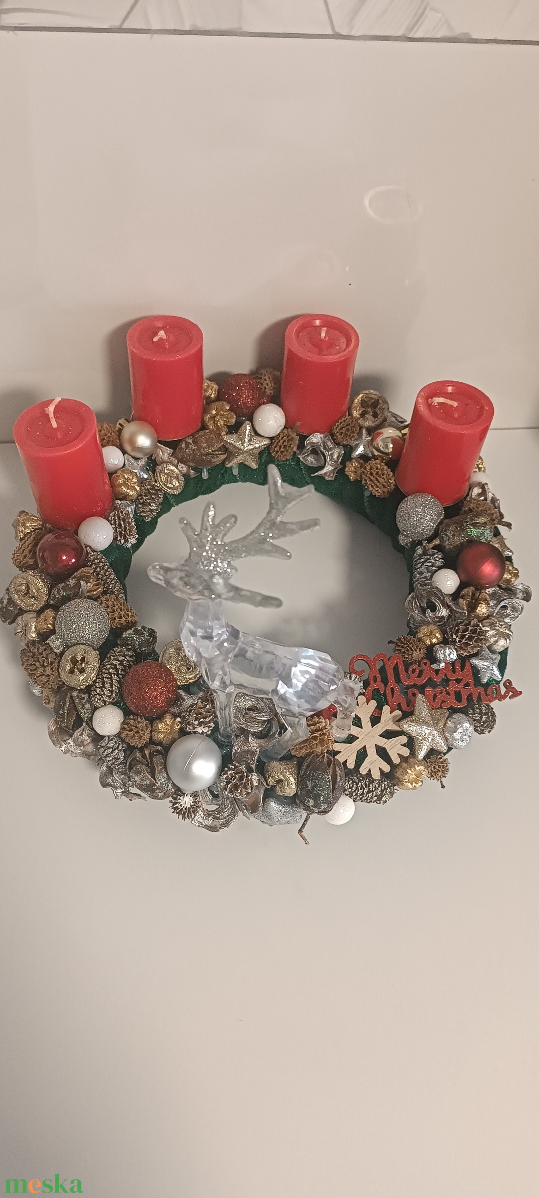 Adventi koszorú  - karácsony - adventi díszek - adventi koszorú - Meska.hu