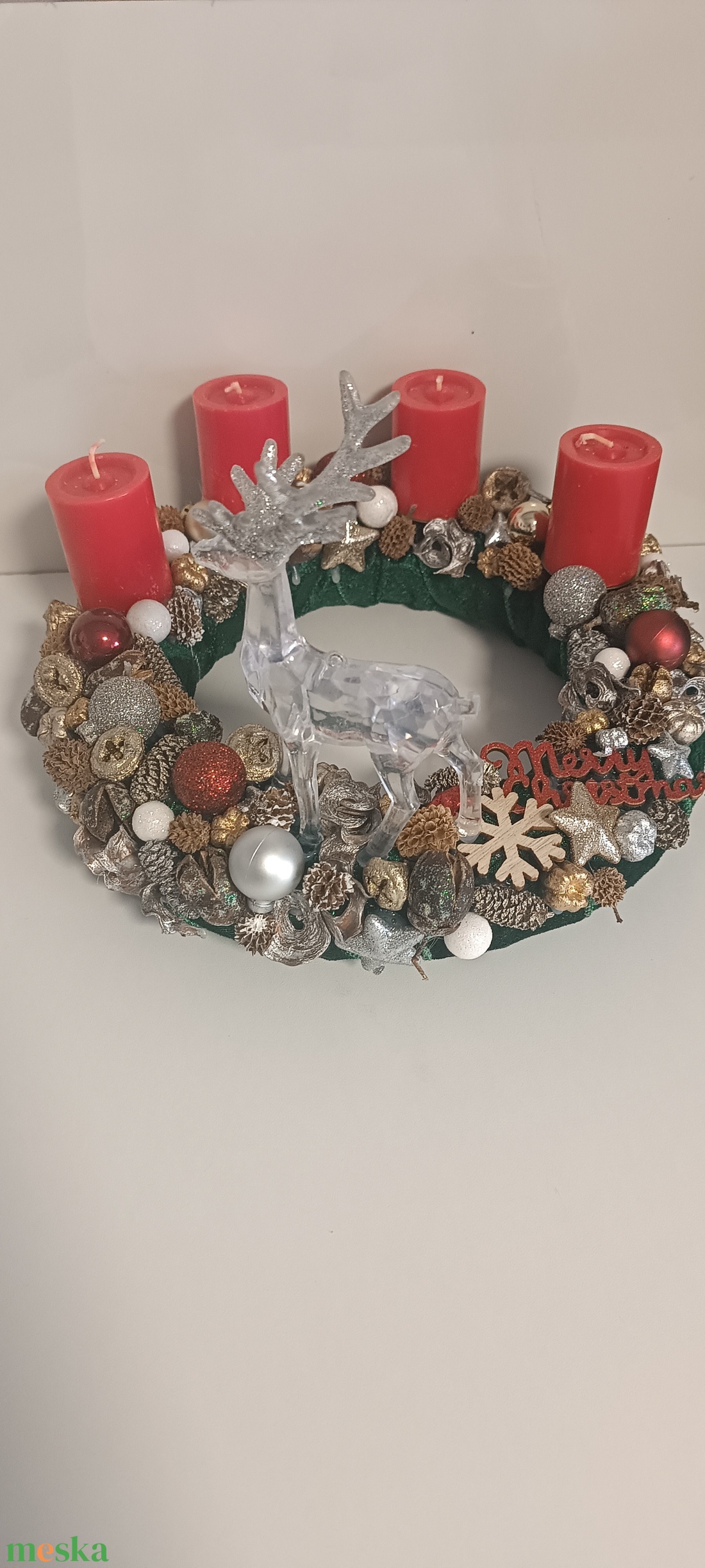 Adventi koszorú  - karácsony - adventi díszek - adventi koszorú - Meska.hu