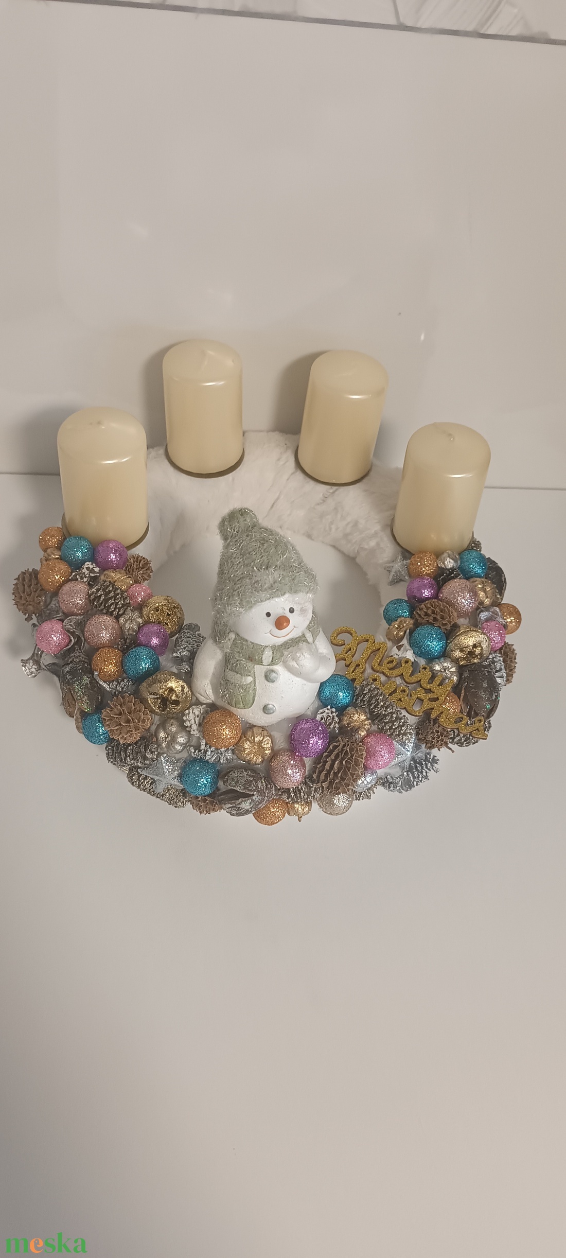 Adventi koszorú  - karácsony - adventi díszek - adventi koszorú - Meska.hu