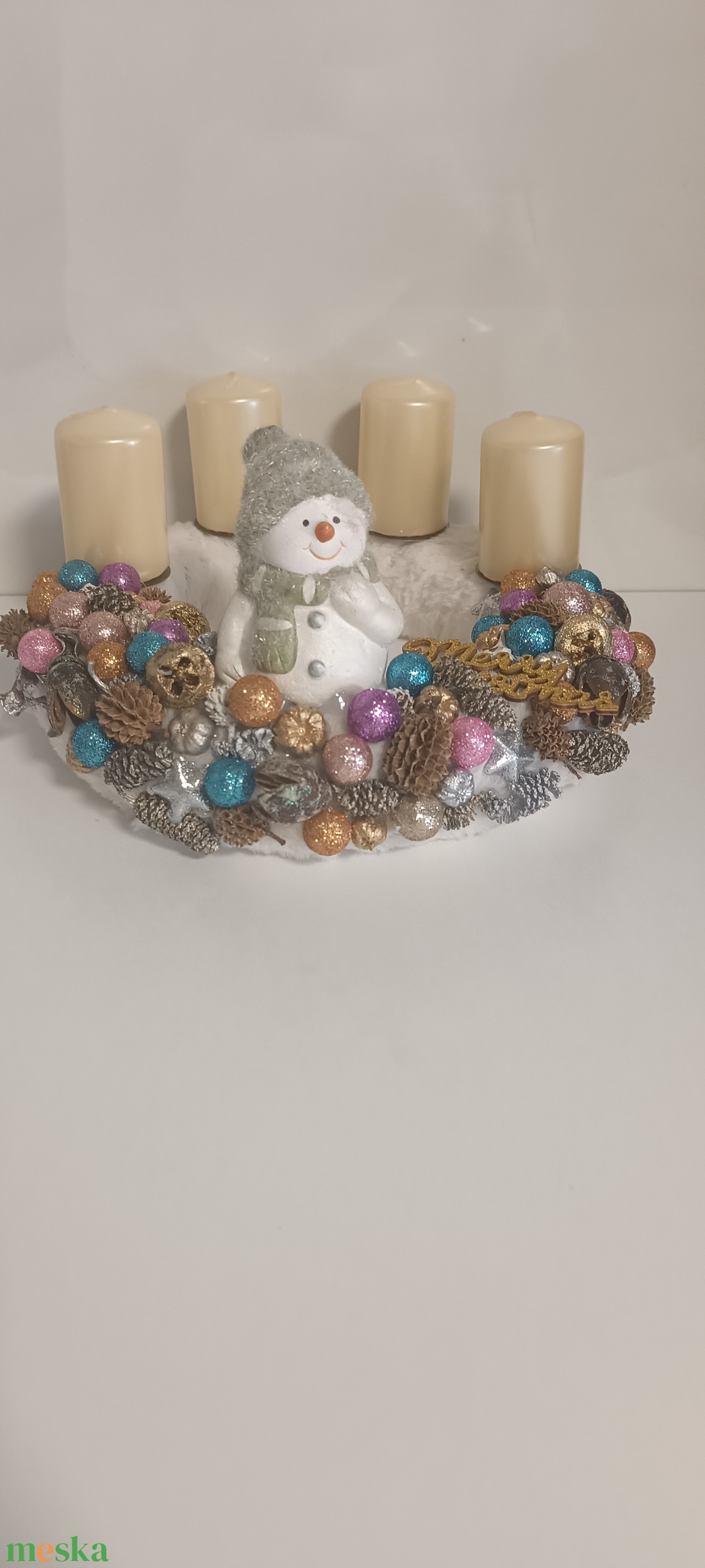 Adventi koszorú  - karácsony - adventi díszek - adventi koszorú - Meska.hu