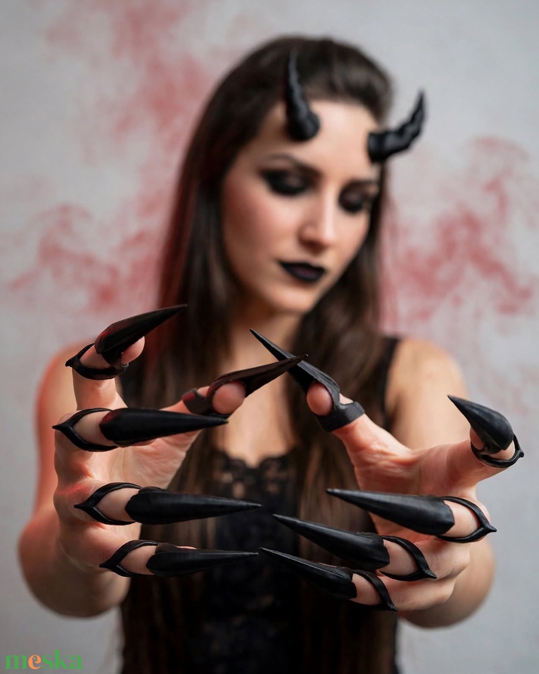 Fantasy karomszett - fekete � 10 db, Halloween és cosplay jelmezkiegészítő - ruha & divat - jelmez & álarc - jelmez - Meska.hu