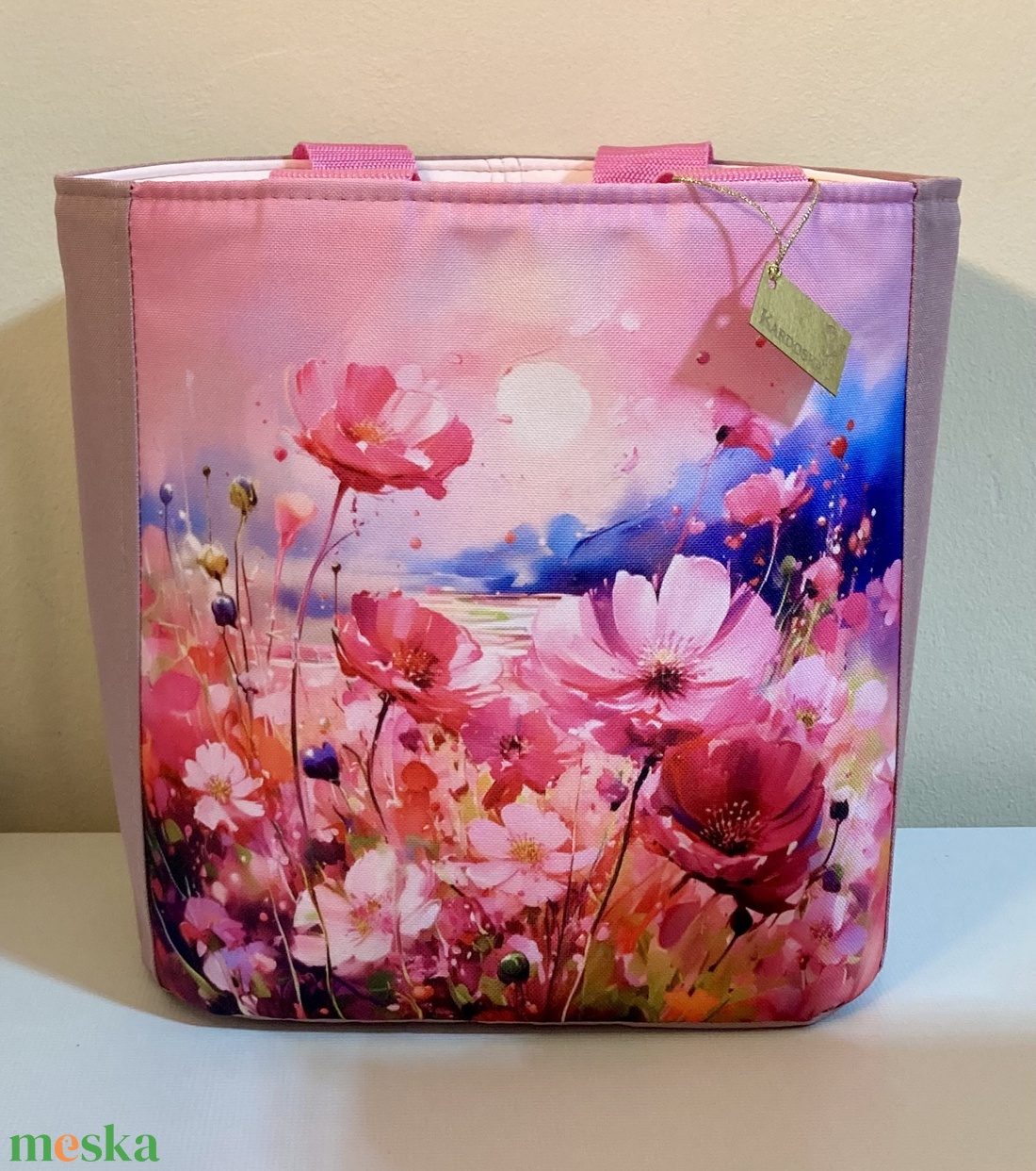 Akvarell virágok - táska & tok - kézitáska & válltáska - nagy pakolós táska - Meska.hu