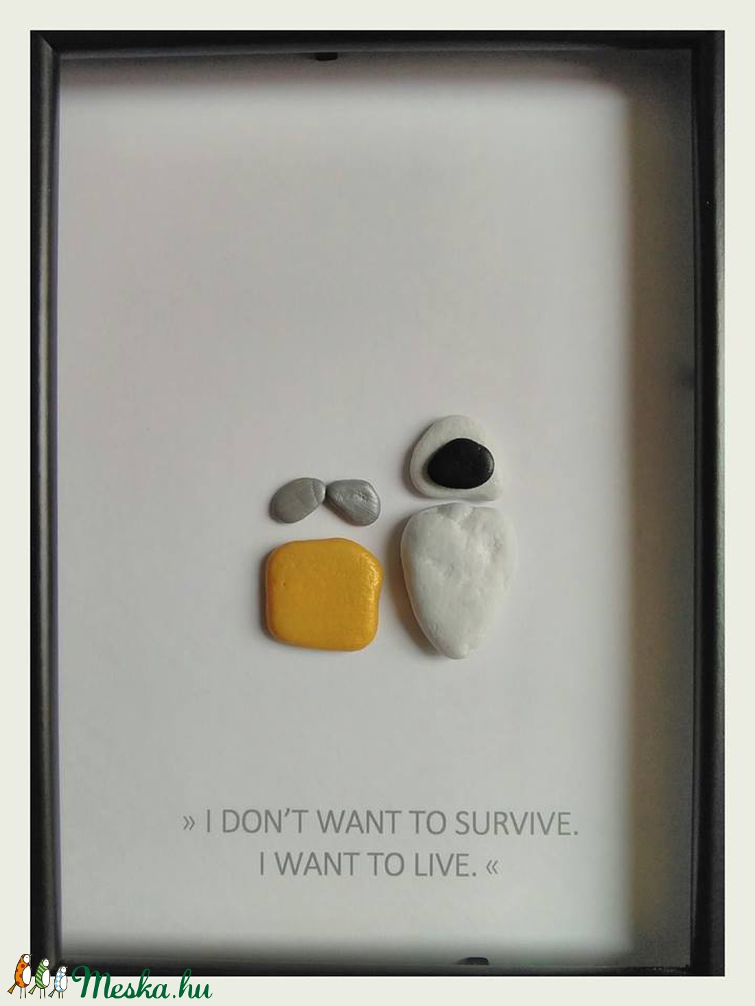 Minimal art kavicskép - WALL-E - - Meska.hu Minimal art kavicskép - WALL-E - - Meska.hu