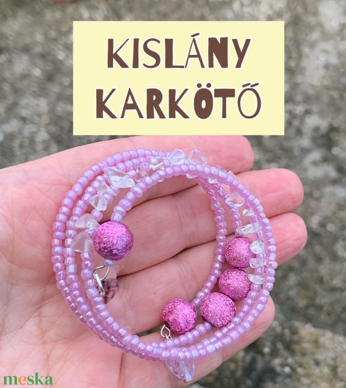 Rózsaszín kishercegnő kislány karkötő hegyikristállyal - ékszer - karkötő - memóriadrótos karkötő - Meska.hu Rózsaszín kishercegnő kislány karkötő hegyikristállyal - ékszer - karkötő - memóriadrótos karkötő - Meska.hu
