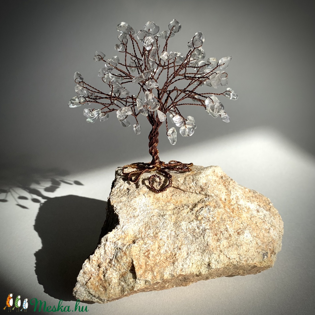 Szerencsefa kristályfa életfa Hegyikristály több mint 100 kristályból! - otthon & életmód - dekoráció - dísztárgy - Meska.hu