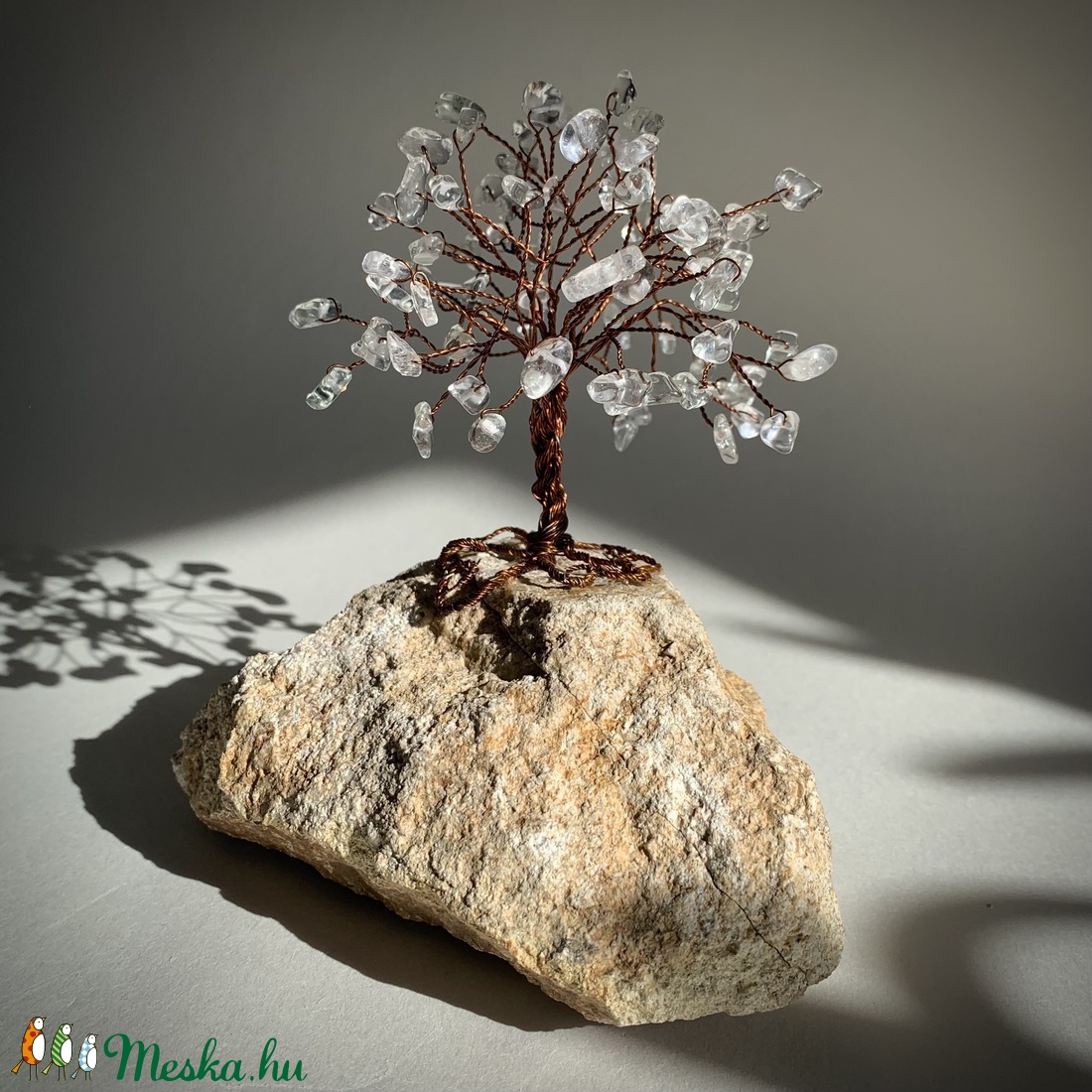 Szerencsefa kristályfa életfa Hegyikristály több mint 100 kristályból! - otthon & életmód - dekoráció - dísztárgy - Meska.hu