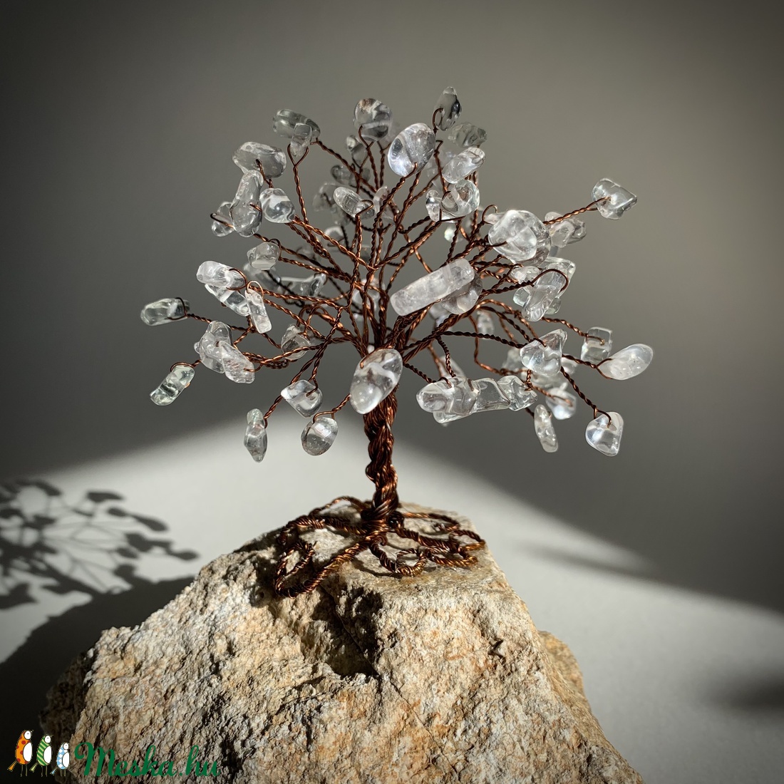 Szerencsefa kristályfa életfa Hegyikristály több mint 100 kristályból! - otthon & életmód - dekoráció - dísztárgy - Meska.hu