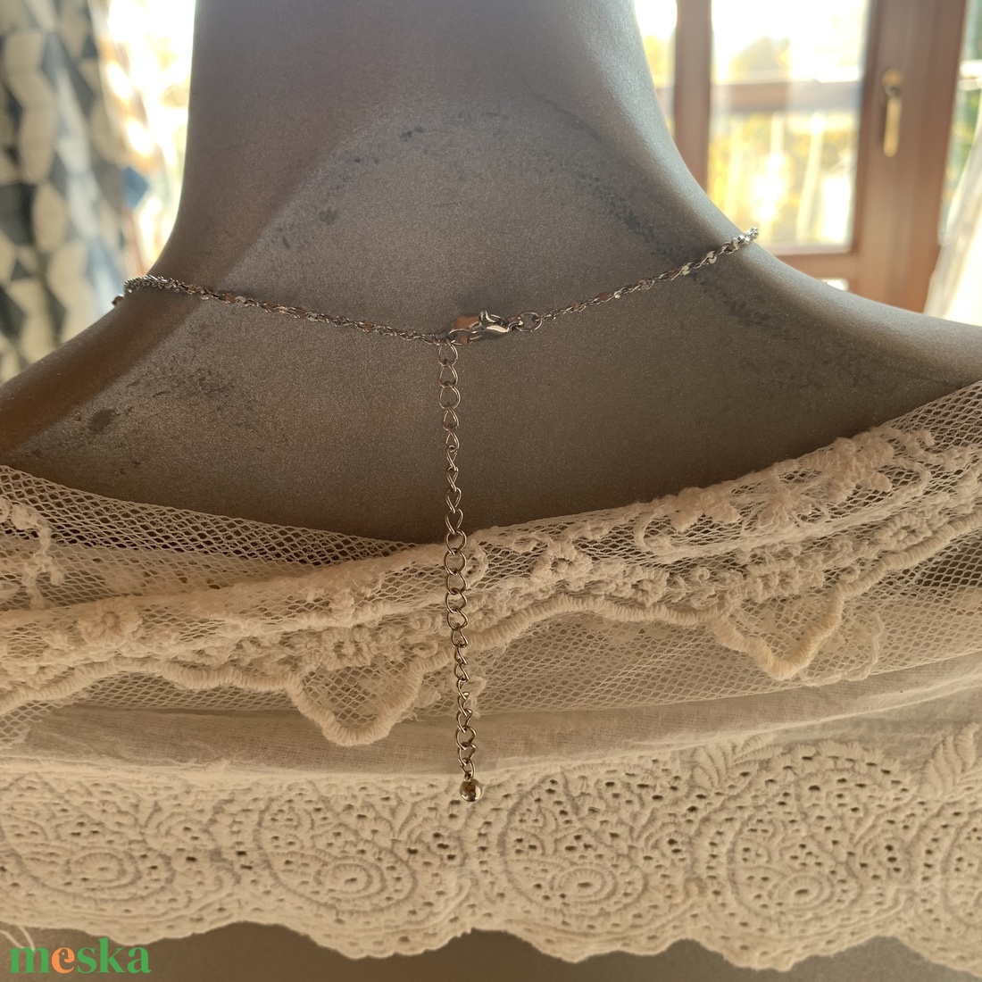 Régi ékszer, retro vintage ékszer, egyedi midcentury ékszer, lila köves acél nyakék finoman kidolgozott - ékszer - ékszerszett - Meska.hu