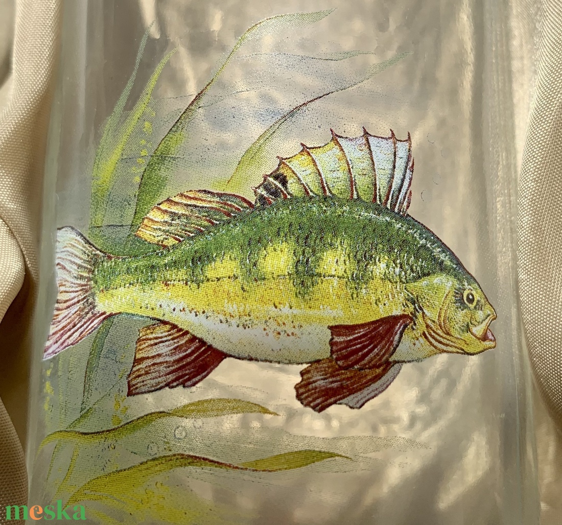 Hal mintás antik retro festett pálinkás pohár készlet, pecásoknak horgász ajándék, hal minta - otthon & életmód - konyhafelszerelés, tálalás - tálalás - pálinkás poharak, szettek - Meska.hu