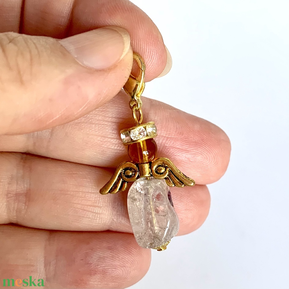 Kristály angyalka, őrangyal, angyal charm, angyal dísz, angyalos kulcstartó, táskadísz, ajándék angyalka tündér - ékszer - karkötő - charm karkötő - Meska.hu Kristály angyalka, őrangyal, angyal charm, angyal dísz, angyalos kulcstartó, táskadísz, ajándék angyalka tündér - ékszer - karkötő - charm karkötő - Meska.hu