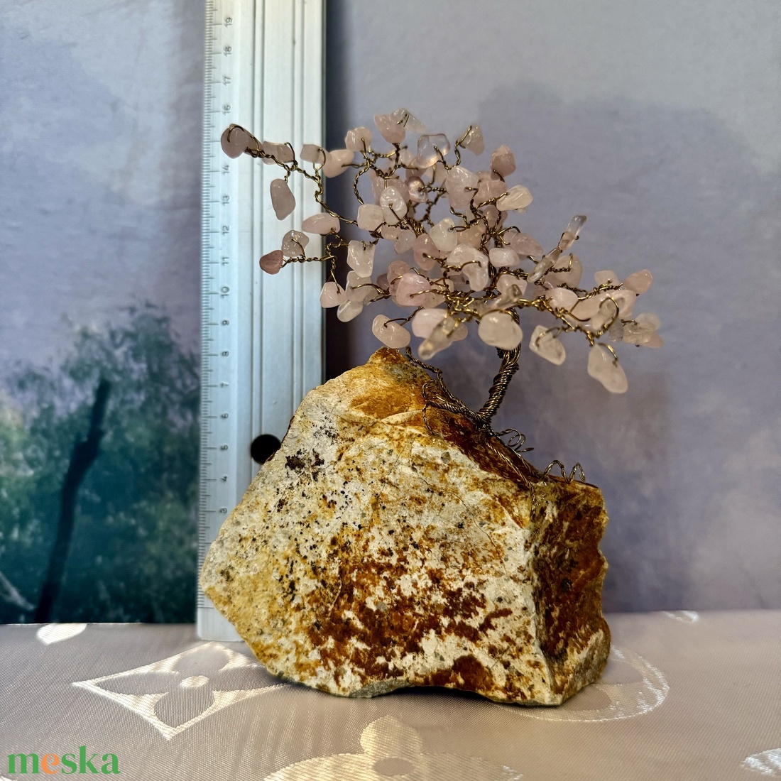 Bonsai Rózsakvarc Ékszerfa szerencsefa, életfa, pénzfa, kristályfa rózsa kvarc kövekből drágakő fa - otthon & lakás - dekoráció - asztal és polc dekoráció - gyöngyfa, ásványfa - Meska.hu