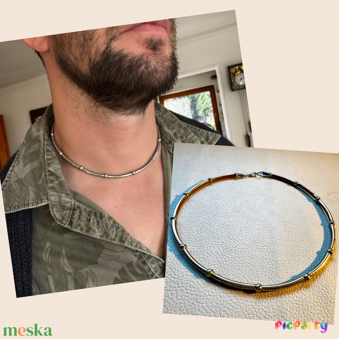 Férfi vagy UNISEX nyaklánc fém szemekből, 44 cm vintage fém nyaklánc férfiaknak - ékszer - nyaklánc - medál nélküli nyaklánc - Meska.hu Férfi vagy UNISEX nyaklánc fém szemekből, 44 cm vintage fém nyaklánc férfiaknak - ékszer - nyaklánc - medál nélküli nyaklánc - Meska.hu