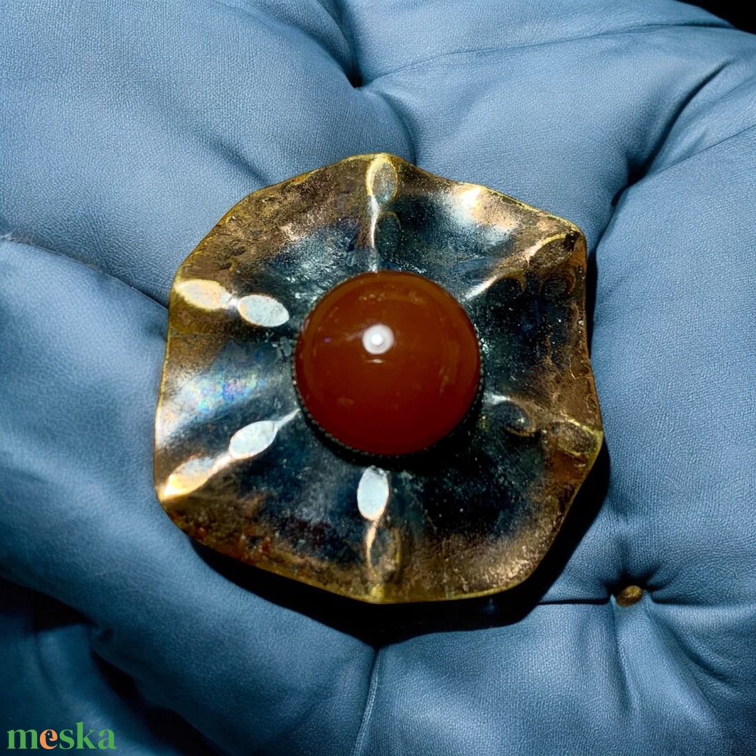 Karneol köves Vintage BROSS az 1960-as évekből, gyönyörű elegáns strasszos iparművész kitűző, pin szövetkabátra, blúzra - ékszer - kitűző és bross - kitűző - Meska.hu Karneol köves Vintage BROSS az 1960-as évekből, gyönyörű elegáns strasszos iparművész kitűző, pin szövetkabátra, blúzra - ékszer - kitűző és bross - kitűző - Meska.hu