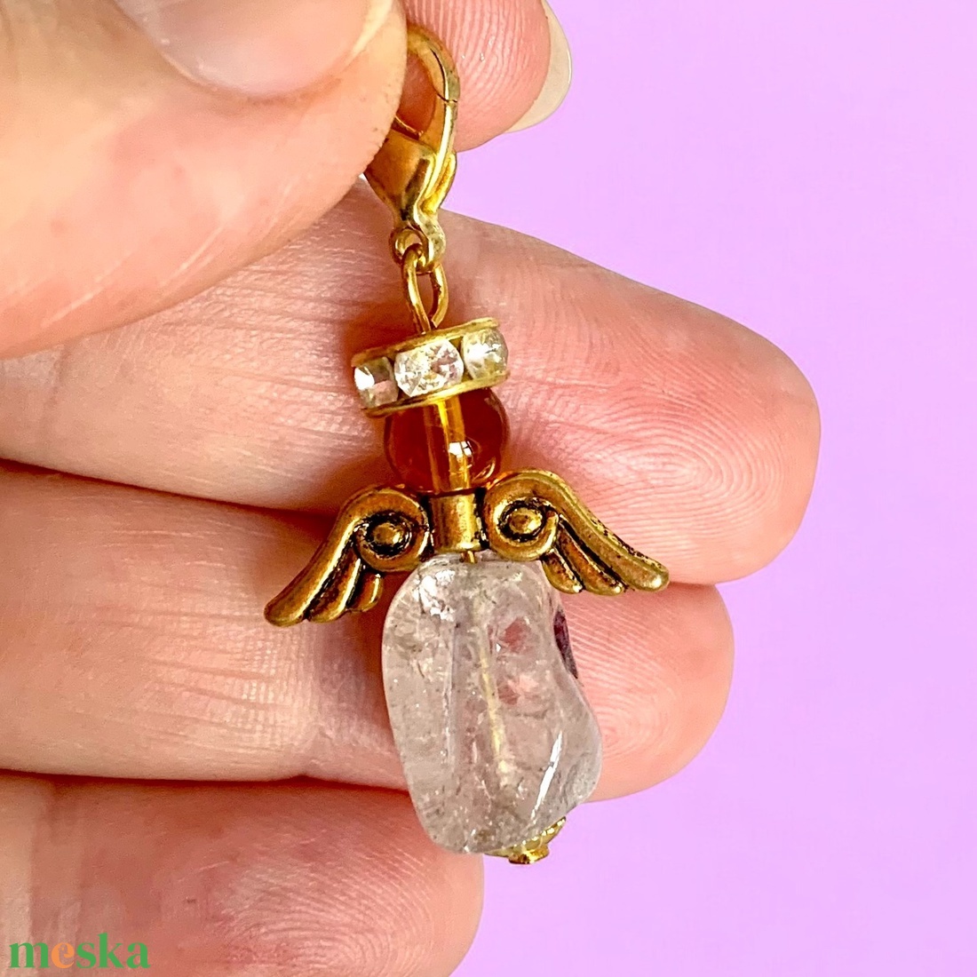 Kristály angyalka, őrangyal, angyal charm, angyal dísz, angyalos kulcstartó, táskadísz, ajándék angyalka tündér - ékszer - karkötő - charm karkötő - Meska.hu Kristály angyalka, őrangyal, angyal charm, angyal dísz, angyalos kulcstartó, táskadísz, ajándék angyalka tündér - ékszer - karkötő - charm karkötő - Meska.hu