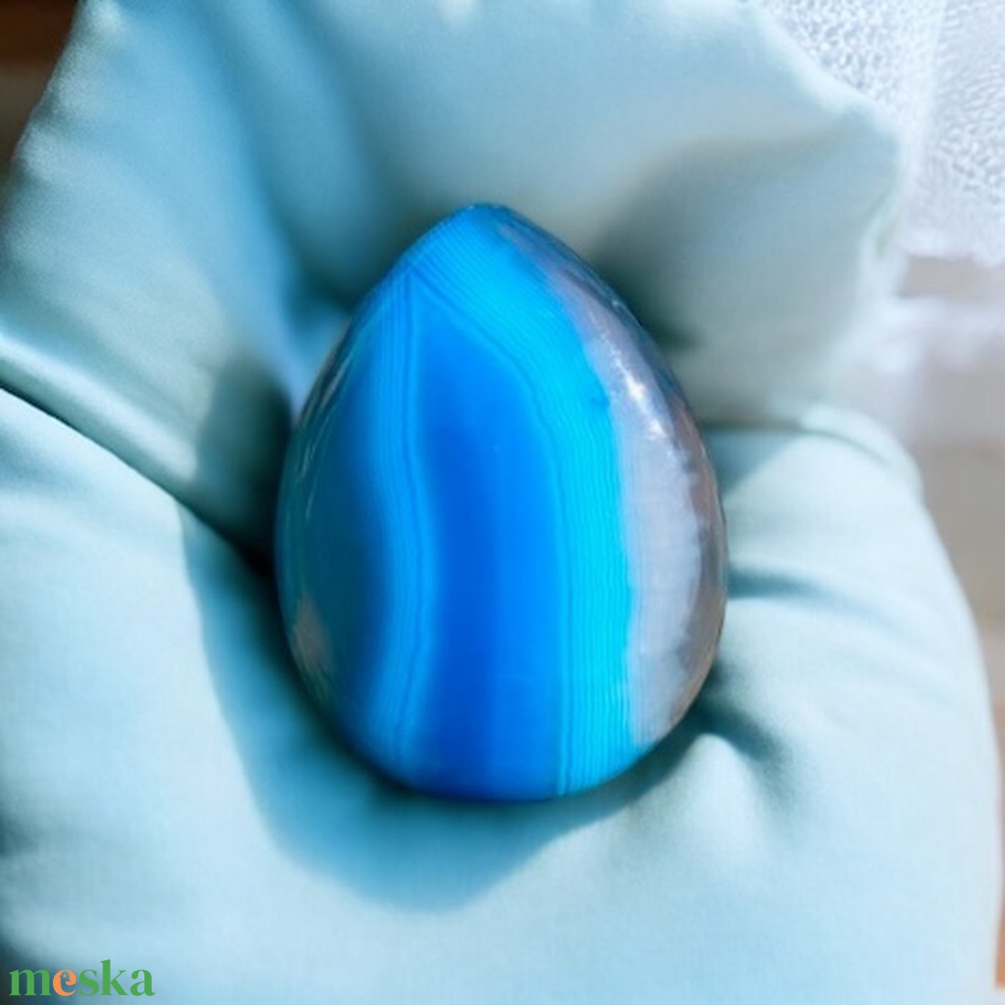 Kék felhős achát, agate kő 30x40mm ékszeralkatrész kék kő!, drágakő cabochon - ékszer - nyaklánc - medál - Meska.hu Kék felhős achát, agate kő 30x40mm ékszeralkatrész kék kő!, drágakő cabochon - ékszer - nyaklánc - medál - Meska.hu