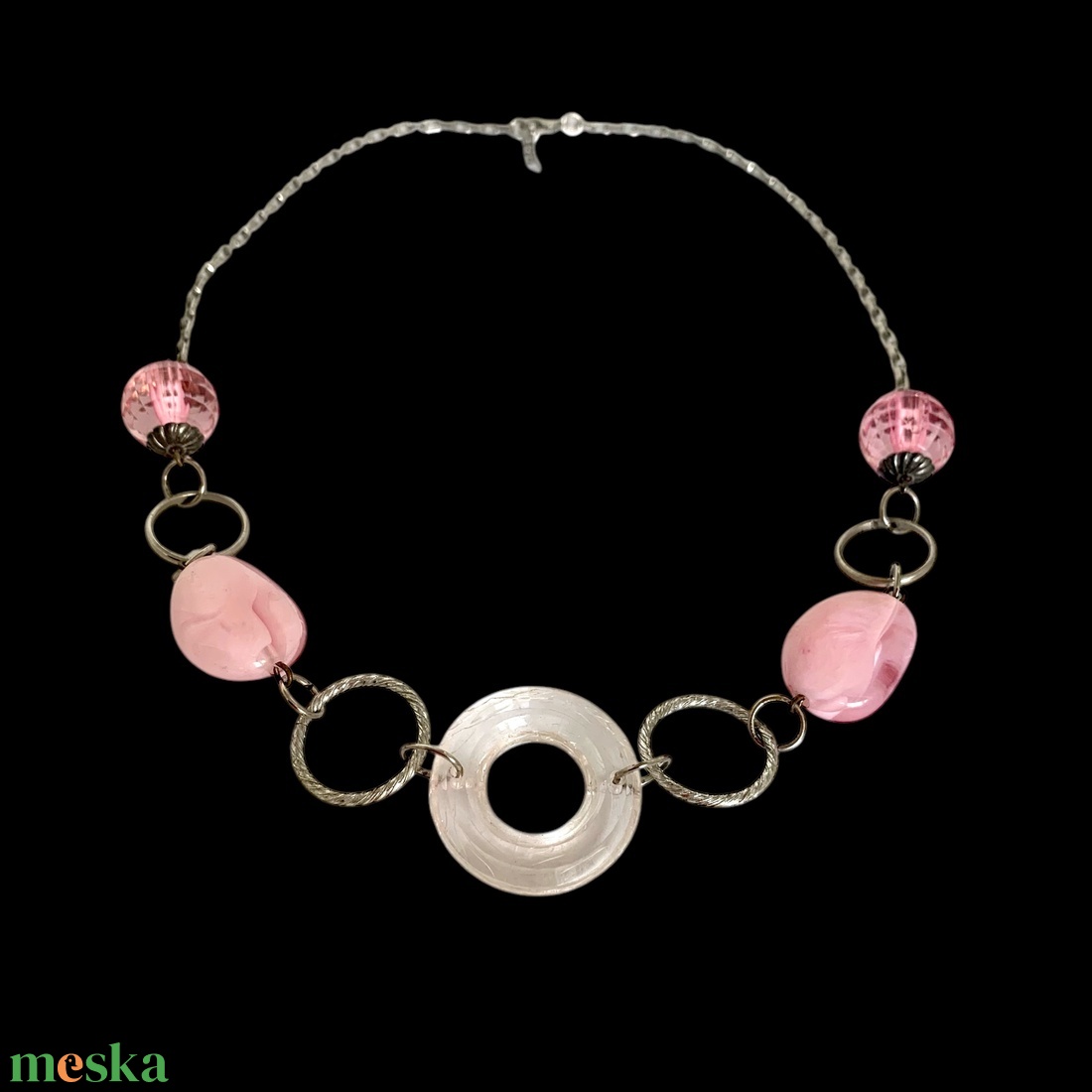 Rózsaszín olasz 50cm-es vintage nyaklánc 1980-as évekből, hibátlan minőségi ékszer, retro nyakék, pink Necklace - ékszer - ékszerszett - Meska.hu Rózsaszín olasz 50cm-es vintage nyaklánc 1980-as évekből, hibátlan minőségi ékszer, retro nyakék, pink Necklace - ékszer - ékszerszett - Meska.hu