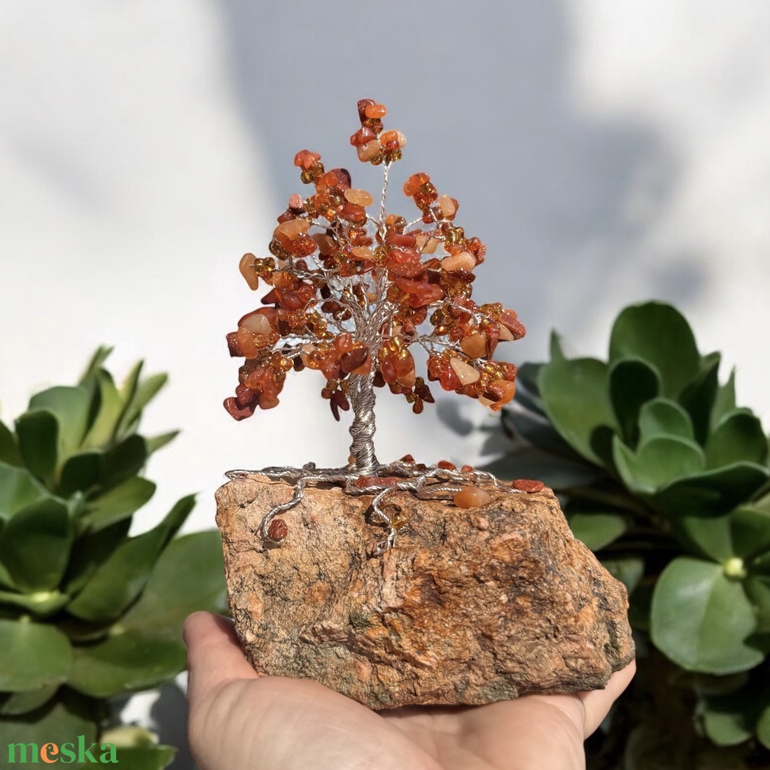 Kristály Fa ásványból, Bonsai kristály Ékszerfa szerencsefa, életfa, pénzfa, kristályfa kvarc kövekből drágakő fa - otthon & életmód - dekoráció - asztal és polc dekoráció - gyöngyfa, ásványfa - Meska.hu