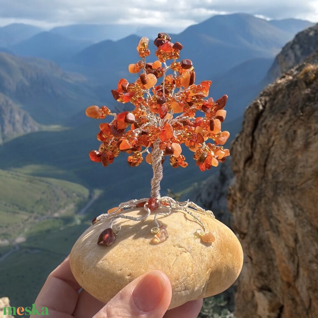 Kristály fa ásványból, Bonsai kristály Ékszerfa szerencsefa, életfa, pénzfa, kristályfa kvarc kövekből drágakő fa - otthon & életmód - dekoráció - asztal és polc dekoráció - gyöngyfa, ásványfa - Meska.hu