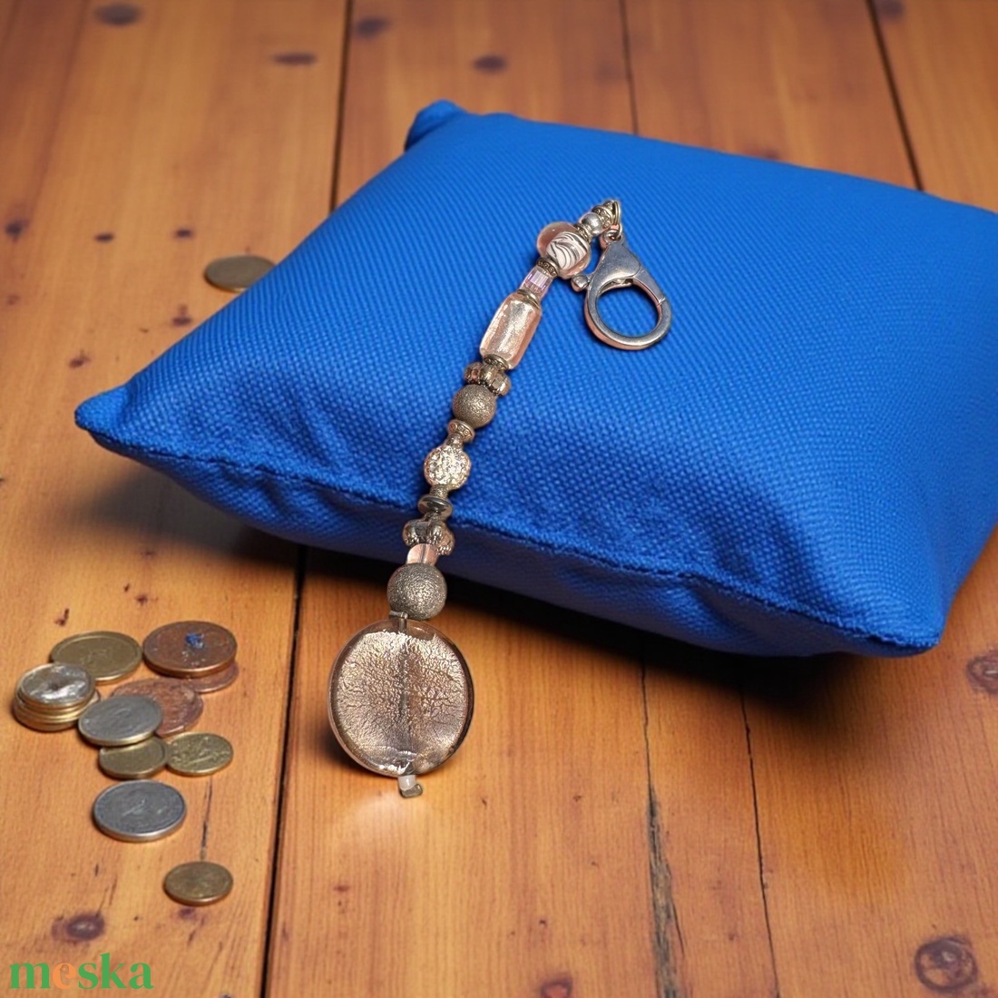 Muránói gyöngyös táskadísz vagy kulcstartó, táska dísz, gyöngy dísz, lámpagyöngy dísz kulcstartóra - táska & tok - kulcstartó & táskadísz - táskadísz - Meska.hu