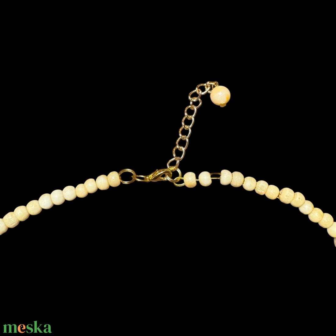 Régi csont nyaklánc, elefánt csont ékszer, retro vintage ékszer, midcentury ékszer, nyaklánc, nyakék 70-es évekből - ékszer - ékszerszett - Meska.hu