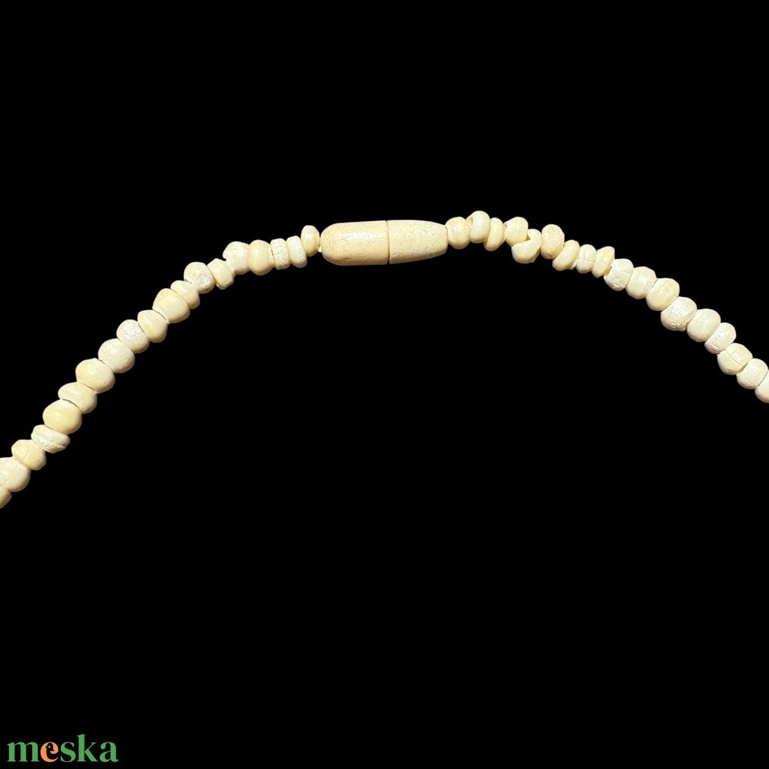 Bohém csont nyaklánc, elefánt csont ékszer, retro vintage ékszer, midcentury ékszer, nyaklánc, nyakék 70-es évekből - ékszer - ékszerszett - Meska.hu