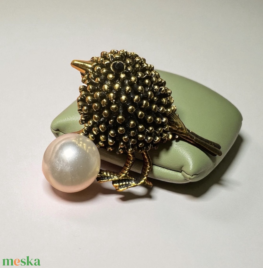 Madár Vintage BROSS az 1980-as évekből, gyönyörű elegáns strasszos kitűző, pin szövetkabátra, blúzra,  blézerre - ékszer - kitűző és bross - Meska.hu