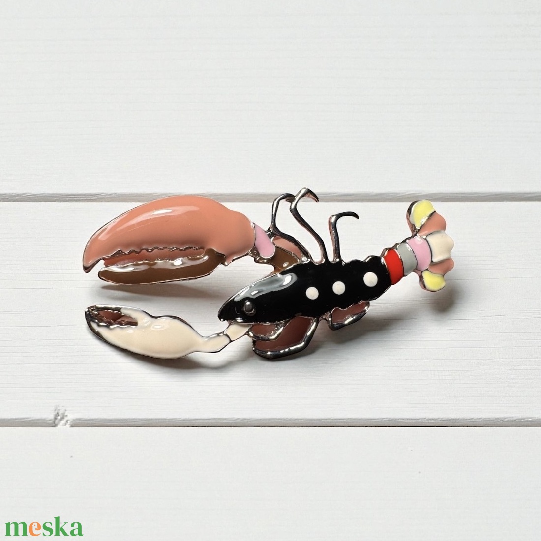 Homár Vintage BROSS az 1980-as évekből, gyönyörű elegáns strasszos kitűző, pin szövetkabátra, blúzra,  blézerre - ékszer - kitűző és bross - Meska.hu