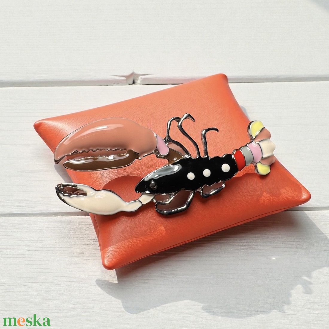 Homár Vintage BROSS az 1980-as évekből, gyönyörű elegáns strasszos kitűző, pin szövetkabátra, blúzra,  blézerre - ékszer - kitűző és bross - Meska.hu