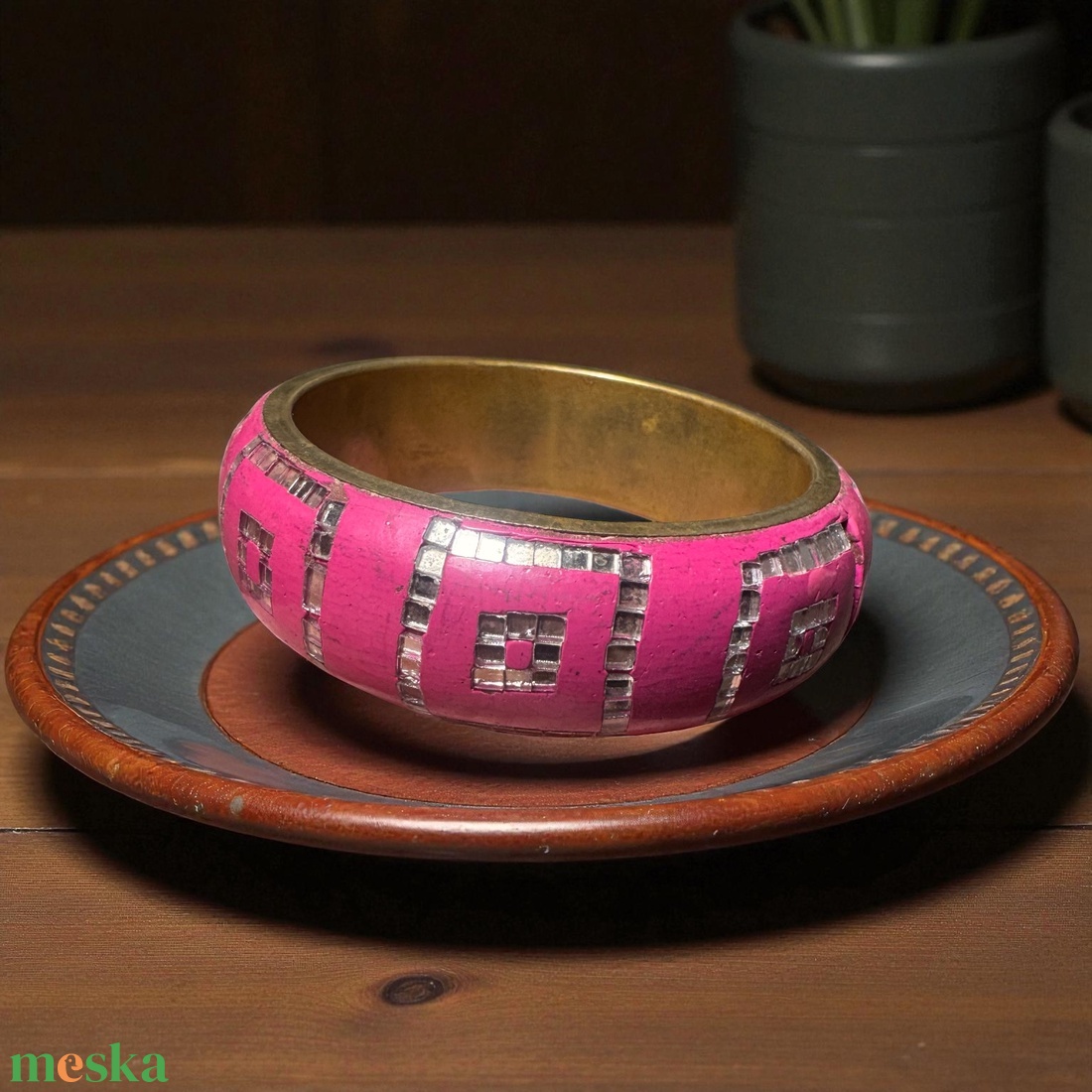 Színes hippi vintage réz karperec a 70-es évekből  eredeti retró bohém ékszer gyűjtőknek és egyedi stílus kedvelőknek - ékszer - karkötő - karperec - Meska.hu