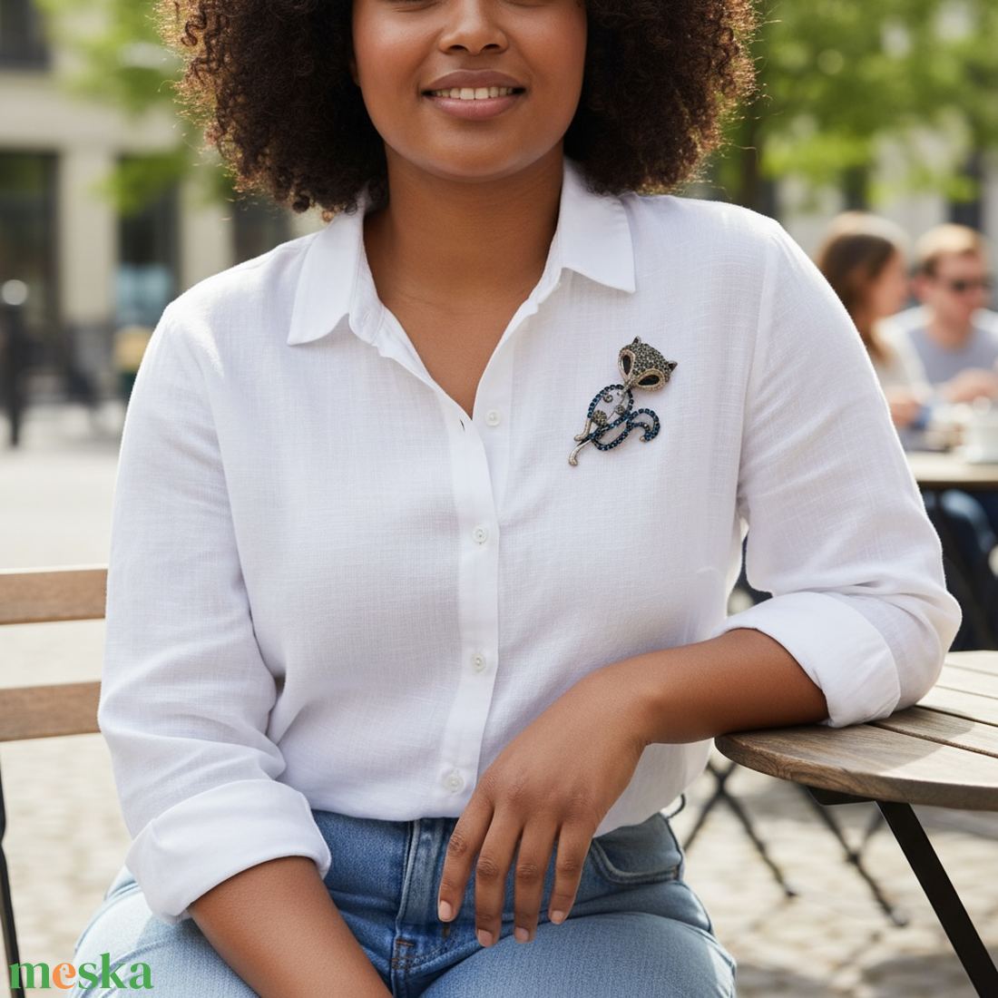 Kristály róka retro BROSS az 1980-as évekből, gyönyörű elegáns strasszos kitűző, pin szövetkabátra, blúzra,  blézerre  - ékszer - kitűző és bross - Meska.hu