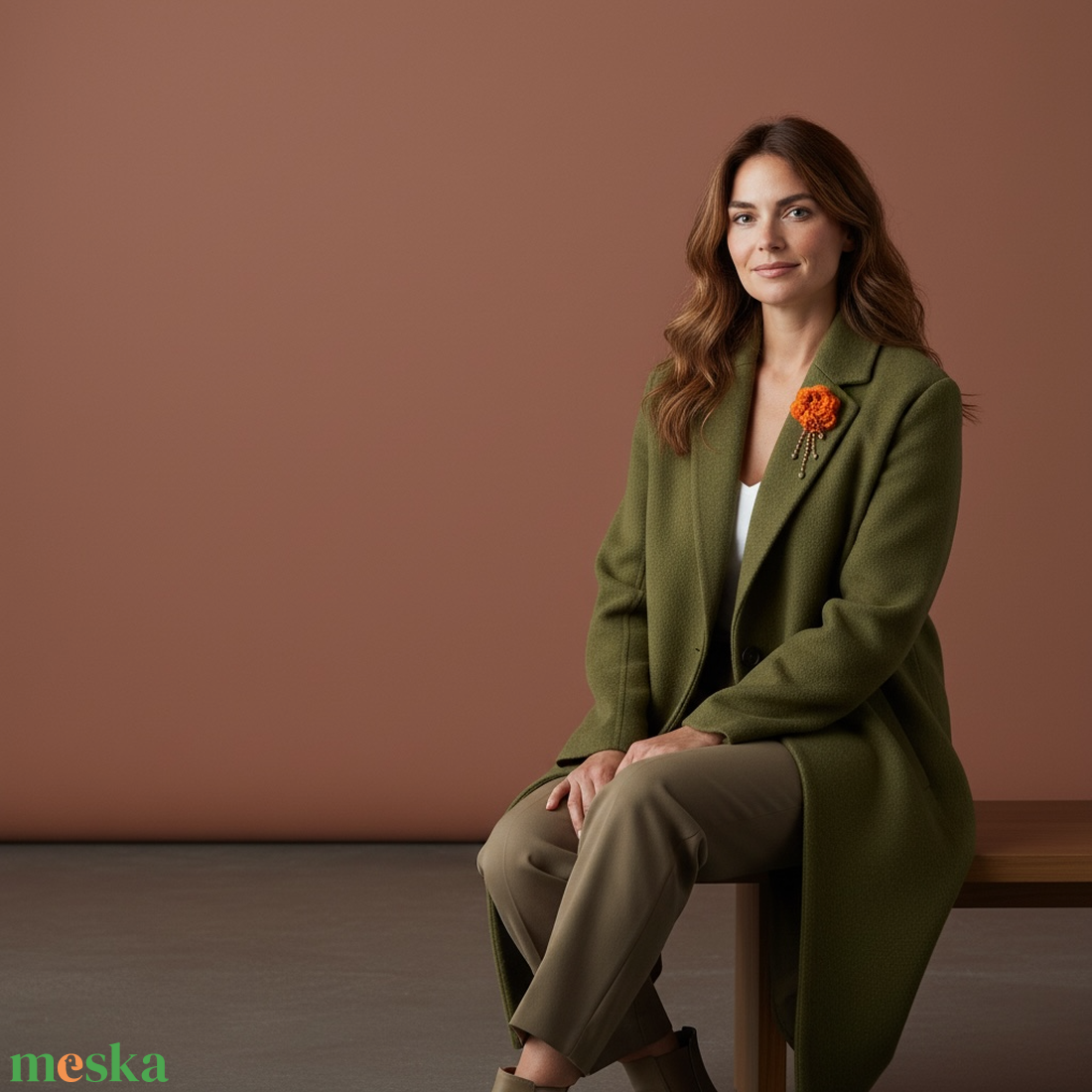 Horgolt gyapjú virág retro BROSS, gyönyörű elegáns kitűző, pin szövetkabátra, blúzra,  blézerre, vintage kitűző - ékszer - kitűző és bross - Meska.hu