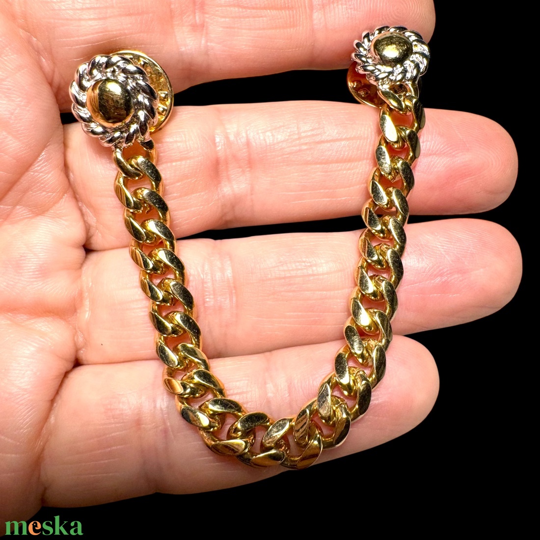 Vintage BROSS az 1980-as évekből, elegáns kitűző búzra kardigánra, pin szövetkabátra, blúzra,  blézerre retro kitűző - ékszer - kitűző és bross - Meska.hu