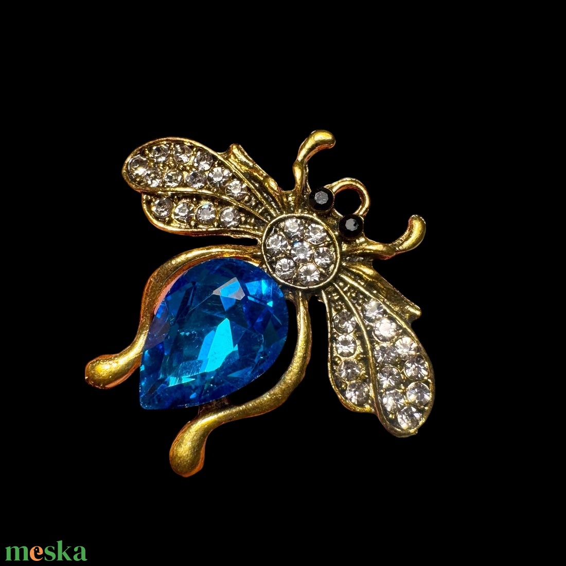 Retro BROSS az 1980-as évekből, gyönyörű elegáns strasszos kitűző, pin szövetkabátra, blúzra,  blézerre szép kitűző - ékszer - kitűző és bross - Meska.hu