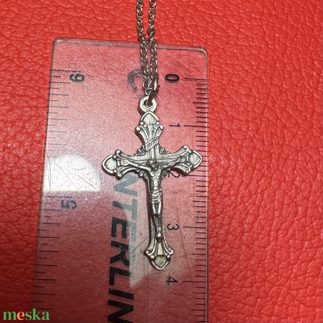 Retro kereszt medálos nyaklánc � vintage vallásos ékszer az 1970�80-as évekből - ékszer - nyaklánc - medálos nyaklánc - Meska.hu