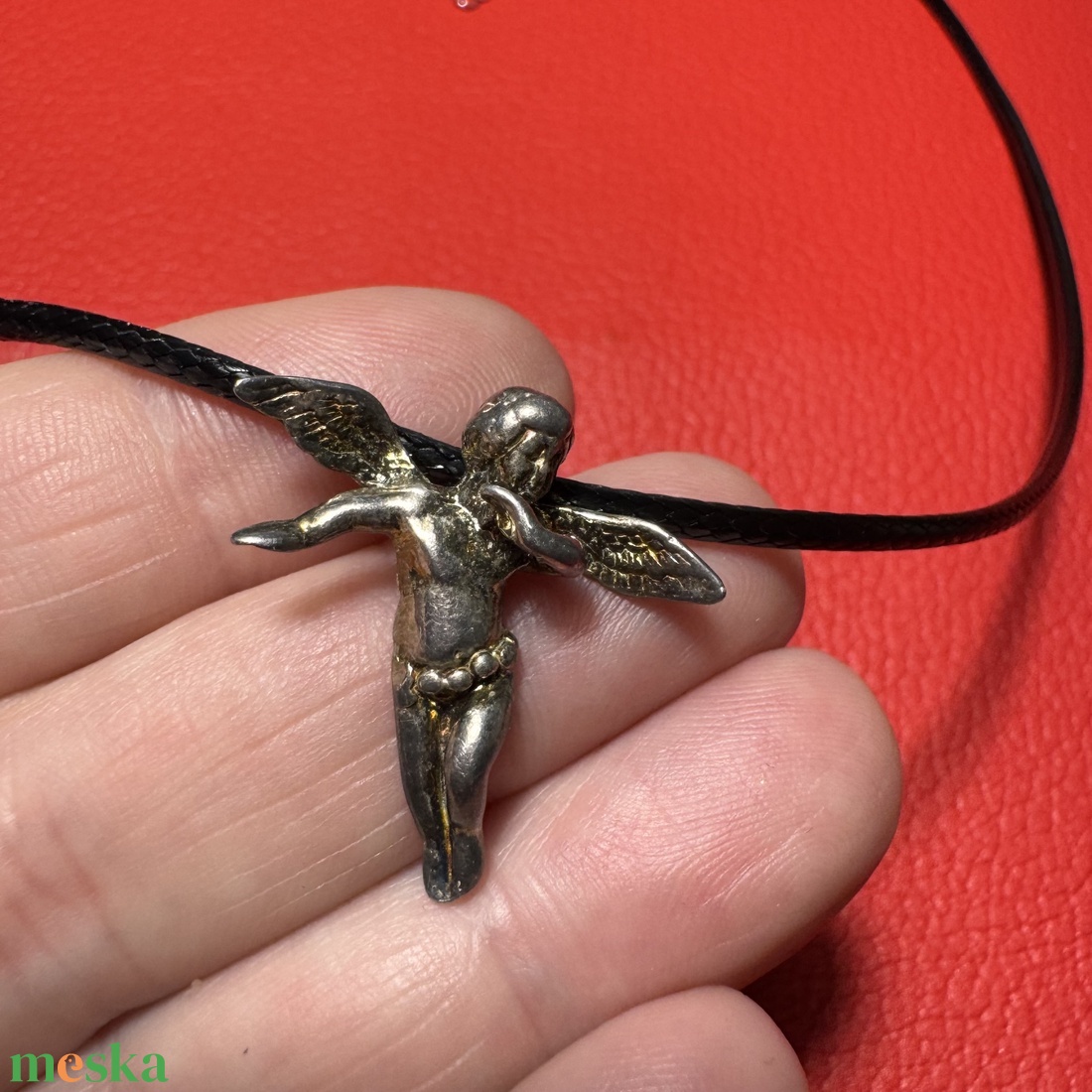 Retro angyal medálos nyaklánc � vintage spirituális ékszer az 1970�80-as évekből - ékszer - nyaklánc - medálos nyaklánc - Meska.hu