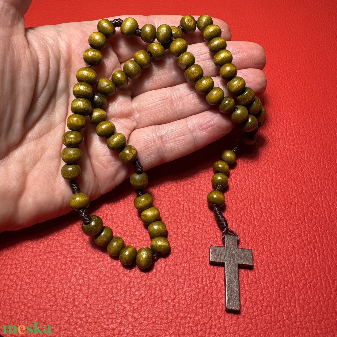 Fa rózsafüzér, Retro kereszt medálos nyaklánc � vintage vallásos ékszer az 1970�80-as évekből - ékszer - nyaklánc - medálos nyaklánc - Meska.hu