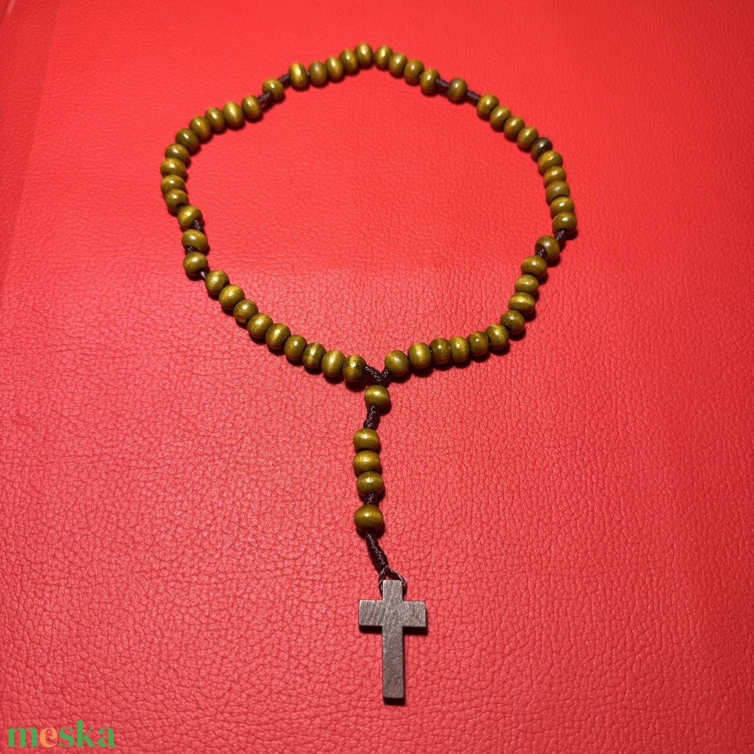 Fa rózsafüzér, Retro kereszt medálos nyaklánc � vintage vallásos ékszer az 1970�80-as évekből - ékszer - nyaklánc - medálos nyaklánc - Meska.hu