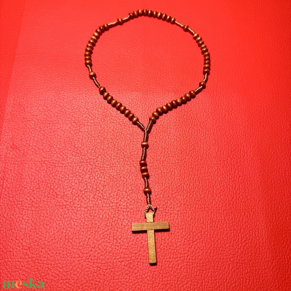Fa rózsafüzér, Retro kereszt medálos nyaklánc � vintage vallásos ékszer az 1970�80-as évekből - ékszer - nyaklánc - medálos nyaklánc - Meska.hu