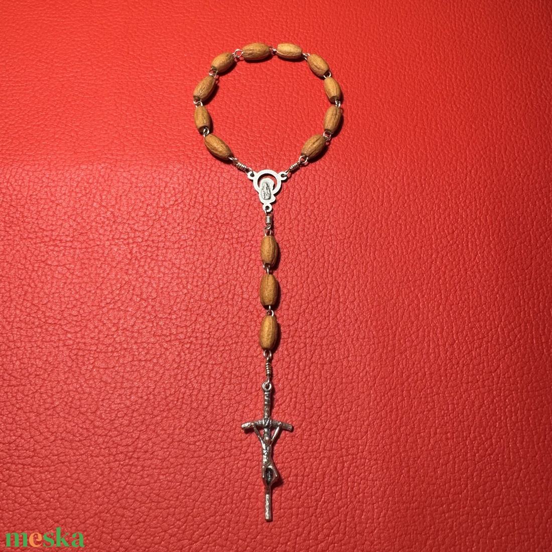 Fa rózsafüzér, Retro kereszt medálos nyaklánc � vintage vallásos ékszer az 1970�80-as évekből - ékszer - nyaklánc - medálos nyaklánc - Meska.hu